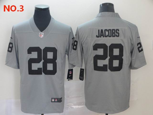 Men's Las Vegas Raiders 28 Josh Jacobs Jersey NO.3;